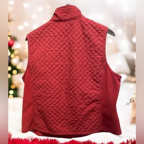 🌟 Columbia Lined Zip Front Red Vest, Sz XL Women’s lightweight technical - Picture 12 of 14